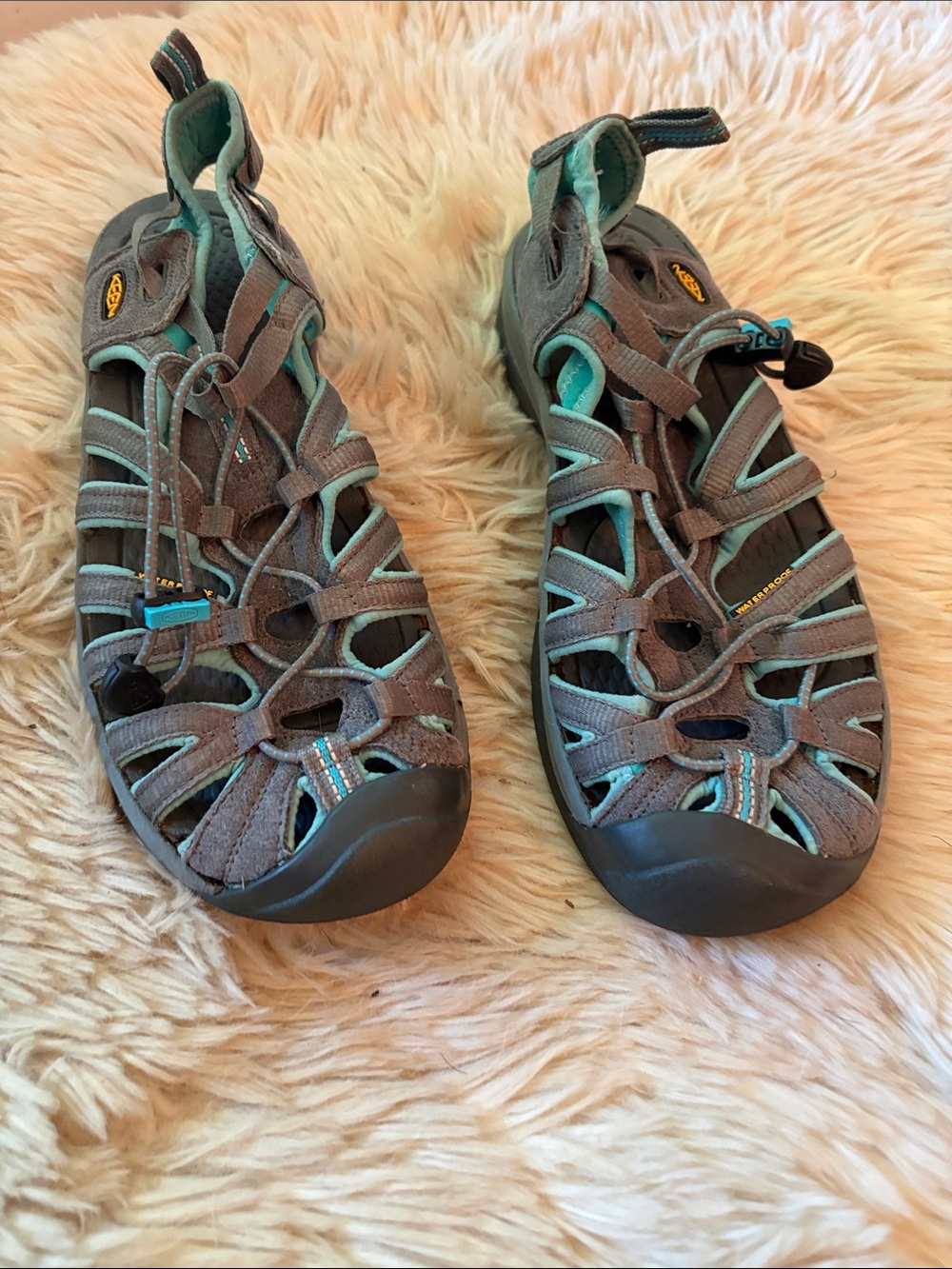 KEEN Gray Teal Strappy Women's Sandals